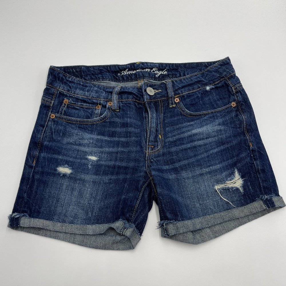 American Eagle Destroyed Denim Jean Shorts